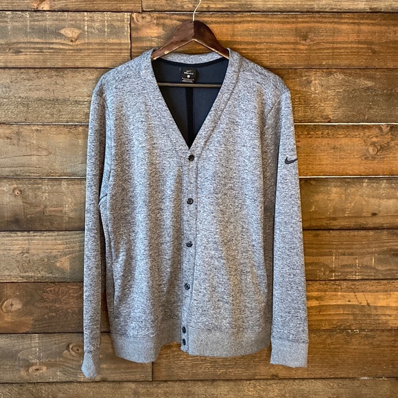 Nike Other - Men’s Nike Dri-Fit Gray Cardigan with Pockets Size-Large